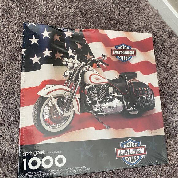 NWT Springbok Motor Harley Davidson Cycles 1000 Pieces Jigsaw Puzzle - Picture 1 of 1
